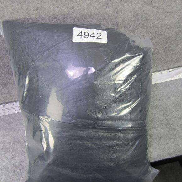 LeWORLD Fine Leathers Jacket Mens Medium Black Leather Zip Front Lined Pockets - Picture 8 of 8